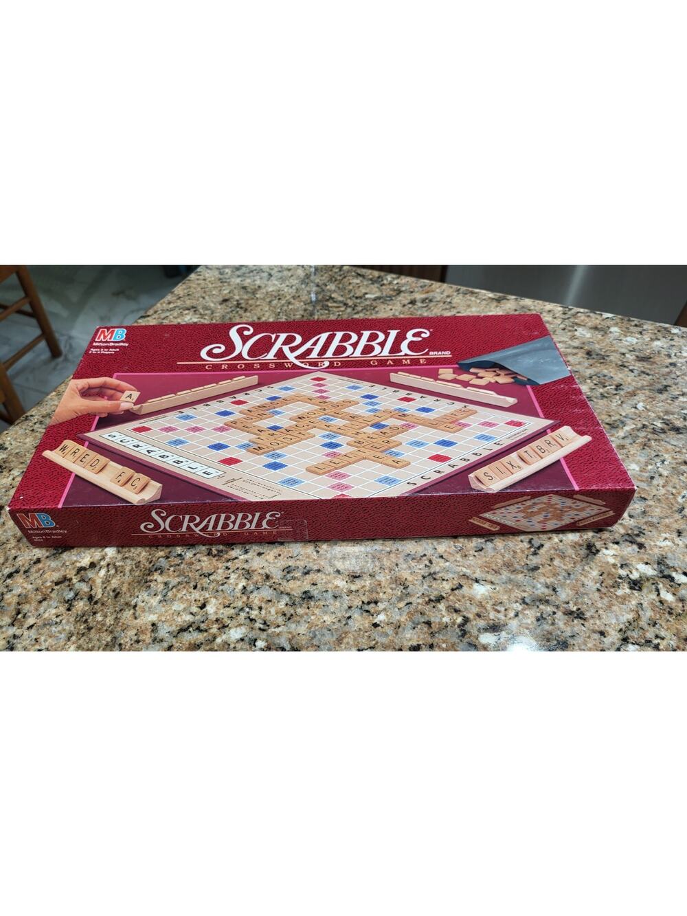 Vintage Milton Bradley Scrabble Crossword Game - 1989